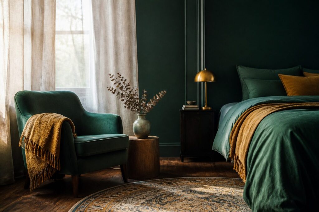 15 Dark Green Bedroom Ideas for a Moody, Refined Space