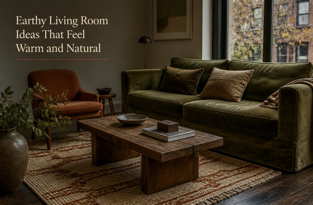 15 Earthy Living Room Ideas That Feel Warm and Natural