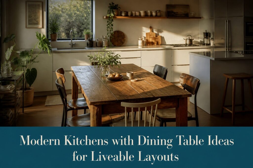 9 Modern Kitchens with Dining Table Ideas for Liveable Layouts