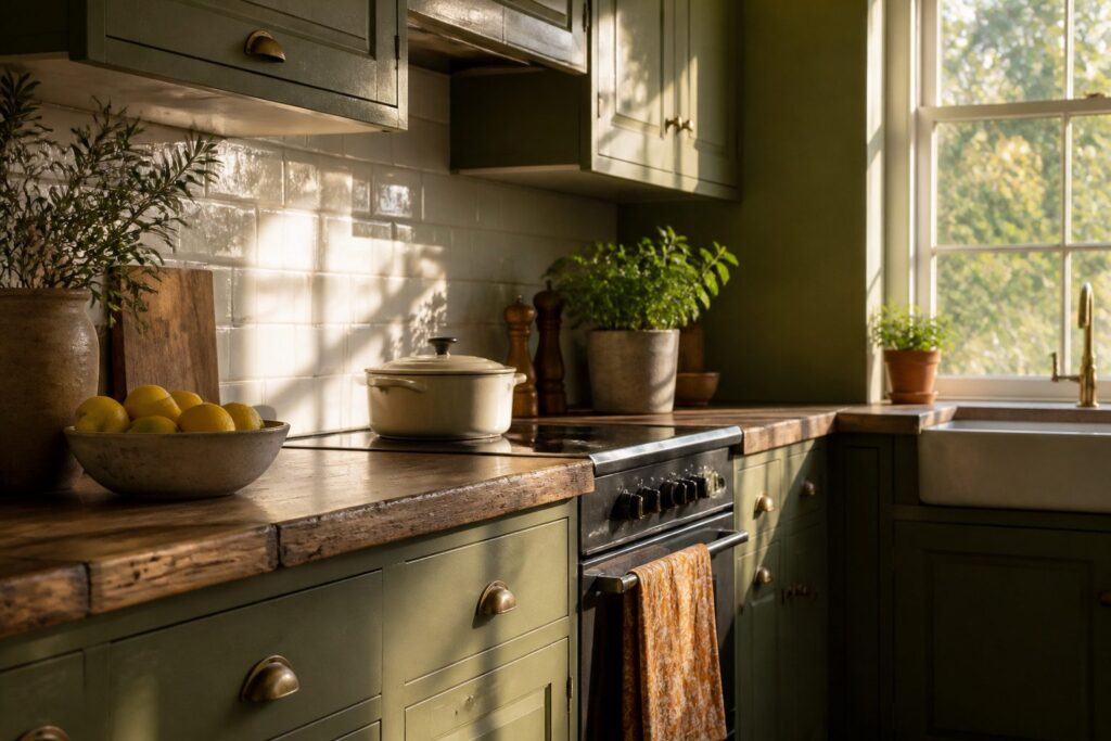 6 Olive Green Kitchen Ideas That Feel Warm and Grounded