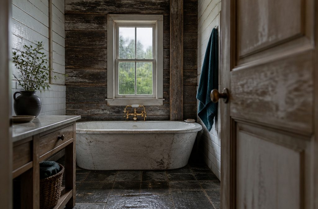 15 Rustic Farmhouse Bathroom Ideas That Bring Vintage Charm